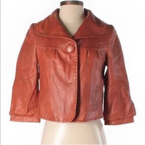Nordstroms Classiques Entier Leather Swing Coat